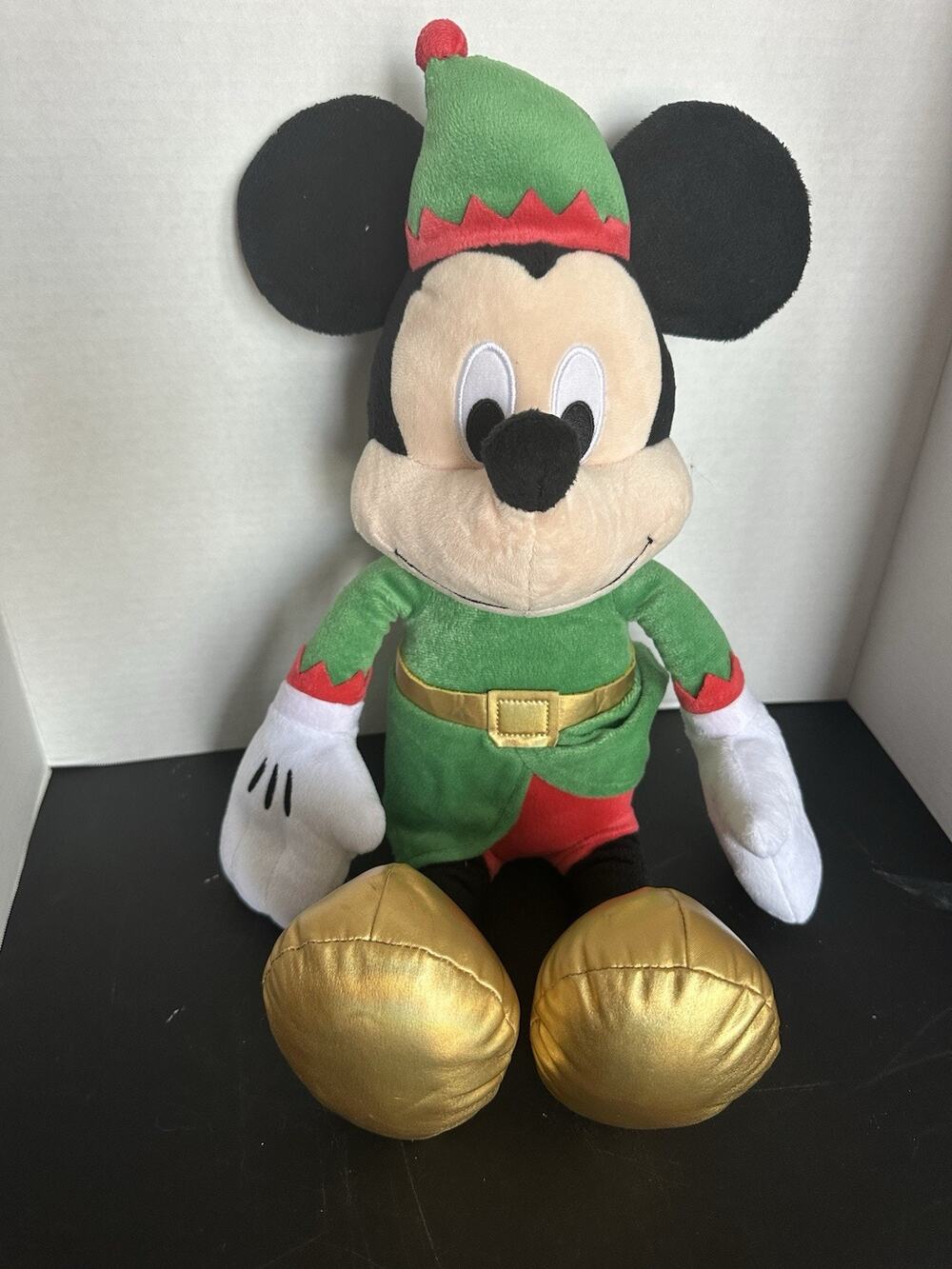Disney Mickey Mouse 8" Christmas Holiday Elf Plush Stuffed Animal Toy